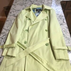 London Fog Light Green Trench Coat